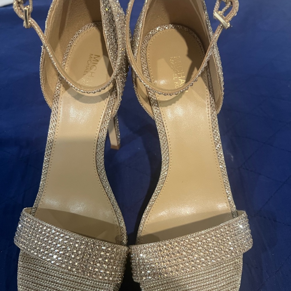 Michael Kors gold stilettos